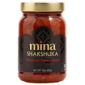 Mina Shakshuka Sauce, Moroccan Tomato Sauce, 16 Oz Sugar Free Sauce, Keto Friendly, Perfect to Use as Pasta Sauce and Simmer Sauce, Delicious with Eggs, Pizza, Sandwiches, and More