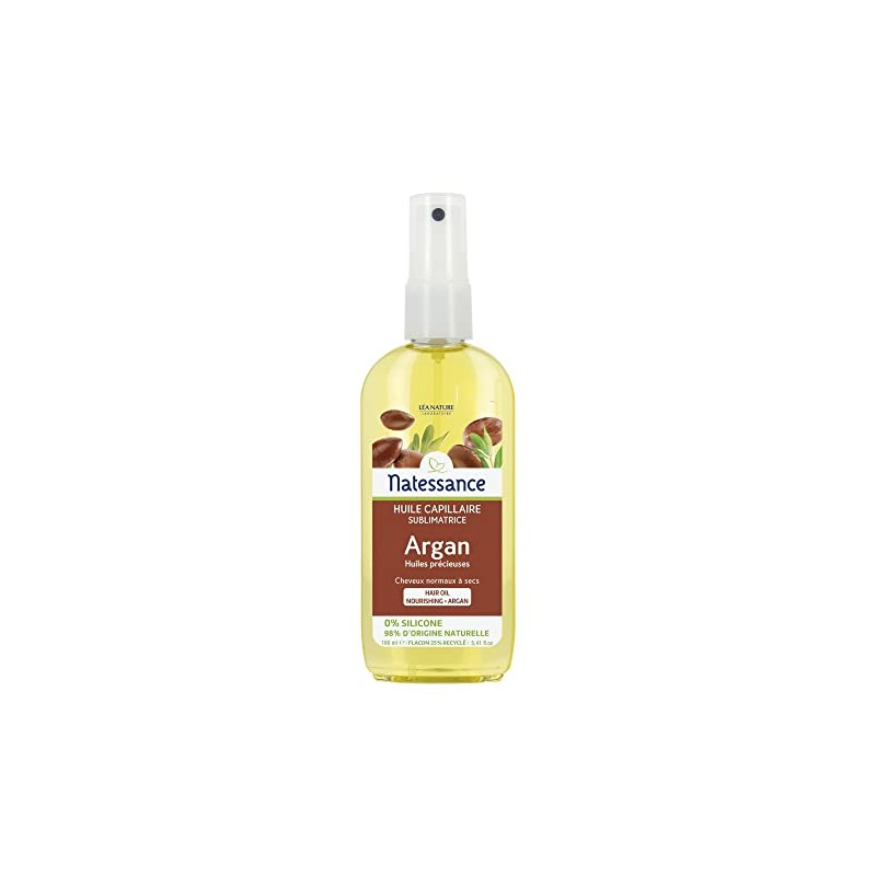 Natessance Naturel Smoothing Argan Haaröl, 160 ml