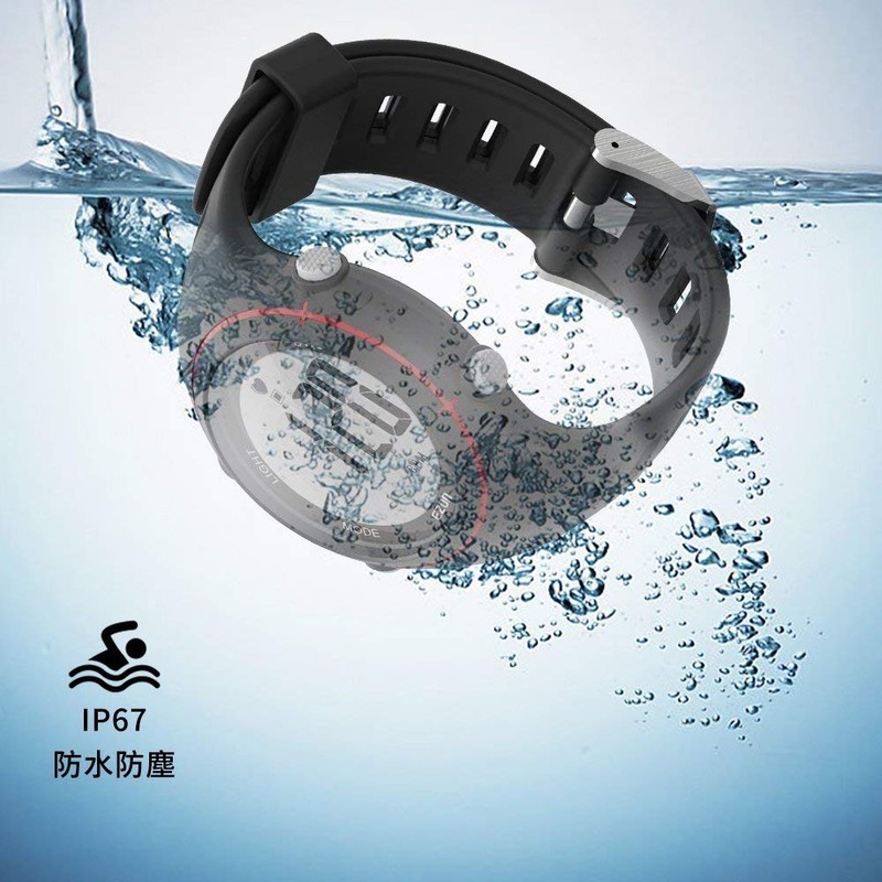 T037A11 Men's Running Watch Sport Watch IP67 Waterproof Dustproof 1.22