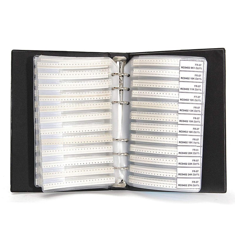 DollaTek 1% 0402 SMD Resistance Assorted Folder (0 Ohm-10M Ohm)