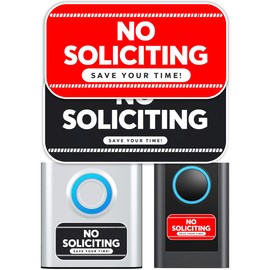 6 in Pack No Soliciting Signs for Doorbells and House