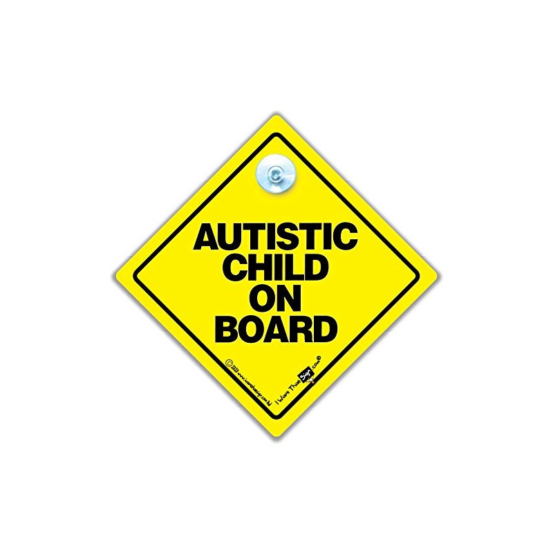 Autistic Child On Board Car Sign, Autistic Car Sign, Autism