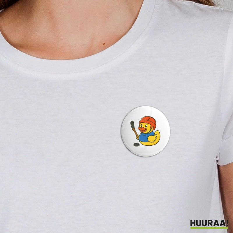 Huuraa Button Squeaky Duck Ice Hockey Rubber Duck Hockey Gift