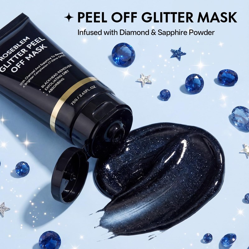 Roseblem Charcoal Blackhead Remover Mask, Peel Off Face Mask for