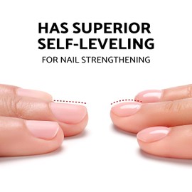 AIMEILI Pink Series Rubber Base Gel, Nude Pink Semi-Permanent Nail Polish, Elastic Base Rubber Gel UV/LED Soak Off Gel Nail Polish Gift Set - Nice Thick and Self-Leveling - (590) 10ml