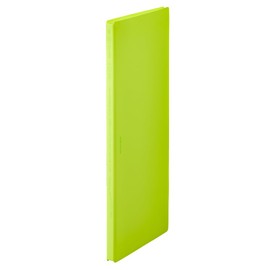 King Jim 5515T-YG Hoso Clear File, A4, Bi-Fold, Holds 15 Cards, Transparent, Yellow-Green