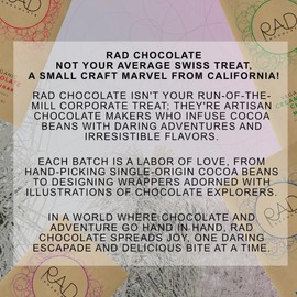 Rad Chocolate Vegan 85% Cacao Sea Salt Chocolate Maple Sugar | 3 pack | Certified Organic | Gluten & Soy Free Chocolate | Paleo Friendly