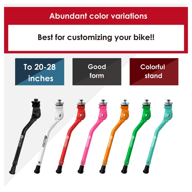 GORIX (GX-KC22AAJ-Z) Smart Bicycle Kickstand Center Stand, Lightweight, Compatible with