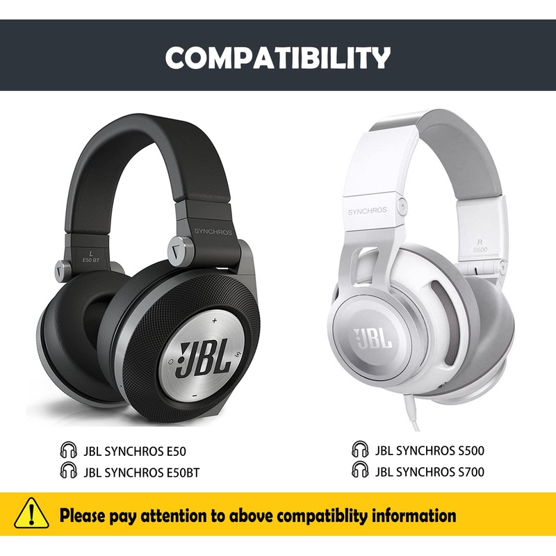 HTINDUSTRY Replacement Ear Pads Compatible with JBL Synchros E50, E50BT,