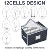 VERONLY Wine Glass Storage Box with Dividers Holds 24 Stemware