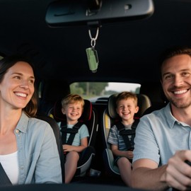 SINSEN Window Breaker Seatbelt Cutter, Car Safety Hammer Escape Tool for Visor Clip, Portable Escape Kit, 2 Pack