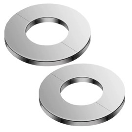 Ryaupy 2 Pieces Split Chrome Stainless Steel Valve - Valve Embellishment Cover - Faucet Plug Collar for 42mm Hole