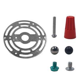 Runseaway 2Pcs Universal Light Fixture Mounting Bracket Kit, 4” Round Steel Crossbar with Complete Hardware, Adjustable Ceiling Wall Mount for Chandelier Pendant Light (0.67” ID Circular)