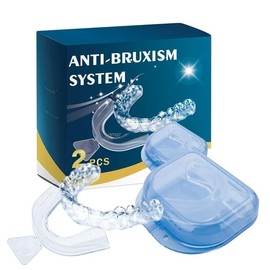 2 protectores bucales para bruxismo, ronquidos, blanqueamiento dental y más.1 estuche incluido. Guarda dental para dormir. Para evitar rechinar los dientes y roncar por la noche. Protectores bucales moldeables. Diseño profesional para adaptarse perfectam