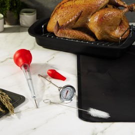 BergHOFF 6Pc Turkey Baster Set 18/10 Stainless Steel, Heat-resistant Silicone Easy Inject or Clean-up