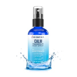 No Crap In It Calm Magnesium Spray Triple Magnesium Power: All Natural Magnesium Chloride, Glycinate, Sulfate-4oz