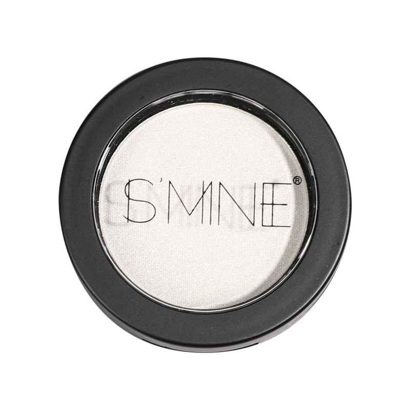 ISMINE Single Eyeshadow Powder Palette Shimmer Pearl White, High Pigment,