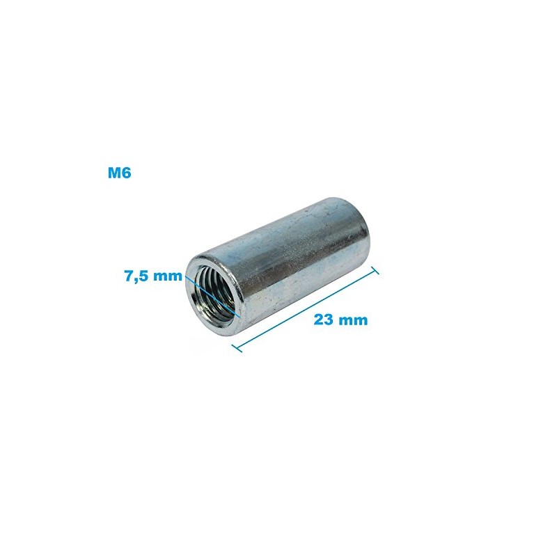 12 x Galvanised Steel Threaded Sleeves, Sturdy Thread Insert, Ideal