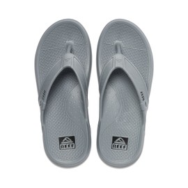 REEF Oasis Men's Flip Flop Sandal, Waterproof, Lightweight & Flexible, Arch Support, Grey, 10