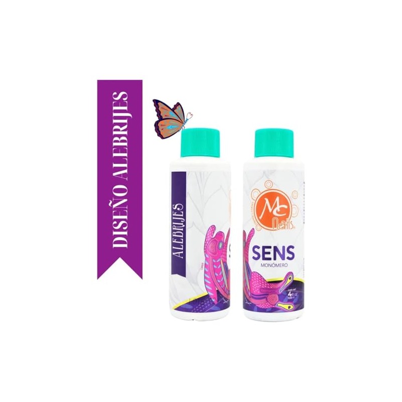 Mc Nails Kit de Uñas Acrílicas con 3 Polvos Acrílicos