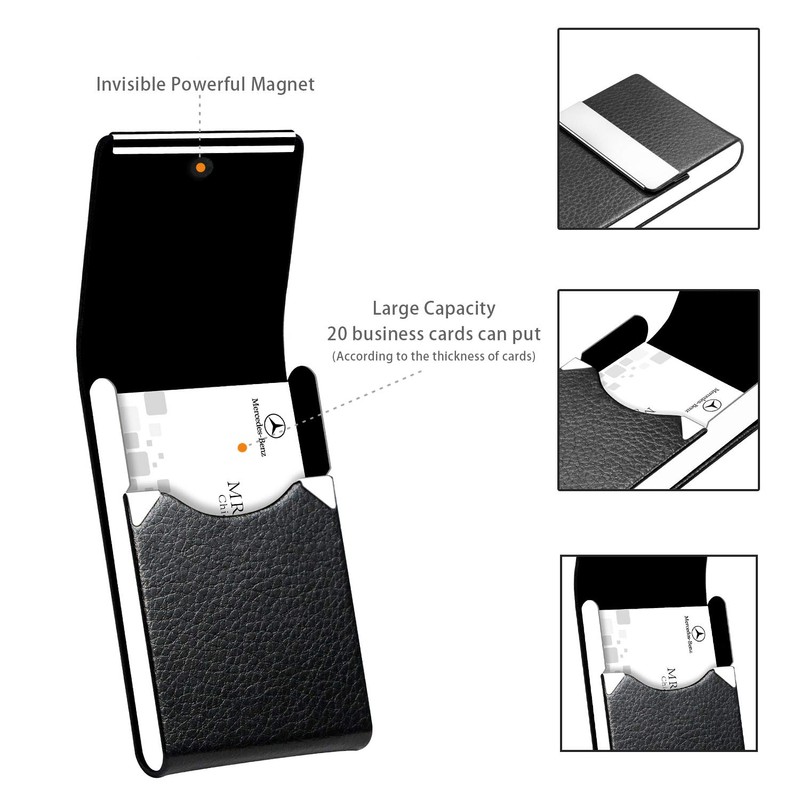 Padike Professional Business Card Holder PU Leather Business Card Case