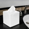 Monarch Abode Tissue Box Cover, Hand Hammered, Metal, Square Tissue