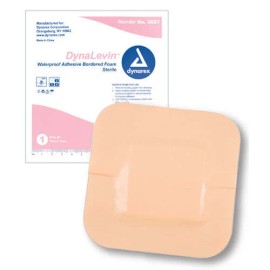 completemedical DynaLevin Bordered Foam 4 x4  Waterproof Adh Dressing Bx/10