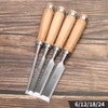 Set of 4 Chisel Tool Chisel for Carpentry 0.27/0.7/0.71/0.9 inches