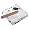 HomeRoots 7" Hand Crafted Square Crystal Cigar Ash Tray