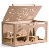Mewoo Large Wooden Hamster Cage(40.3" L) with Openable Top and