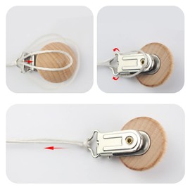 Dummy Clip Baby, Baby Dummy Clips, Dummy Holder Baby, Wooden Animals Dummy Chain Clips, Natural Dummy Clips Wood, Wooden Baby Dummy Chain Clip, Dummy Holder, Wooden Dummy Clip Set, 4 Pieces