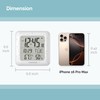 KADAMS Bathroom Clock 9.5" Kitchen Wall Clock with Large LCD