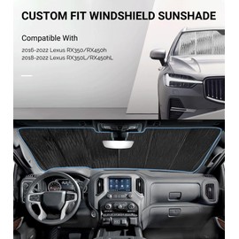 Pigenius Windshield Sun Shade for Lexus RX350/RX450h 2016-2022, RX350L/RX450hL 2018-2022 - AstraGuard