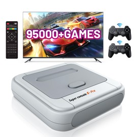 Kinhank Retro Game Console,Super Console X PRO Emulator Console with 95000+ Video Games,Video Game Console with 60+ Emulator,Game Consoles for 4K HD Output,5 Players,LAN/WiFi,Best Gifts for Men