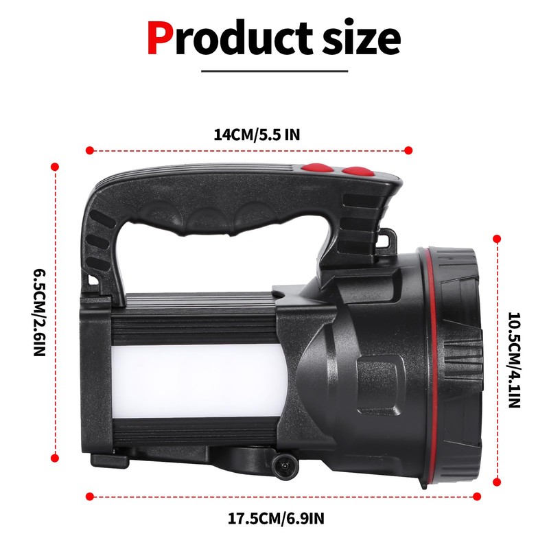 Vanvale Superbright LED Handheld Searchlight Tactical Waterproof Spotlight High Power