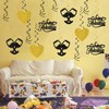 Happy Anniversary Hanging Swirl Decorations - Glitter 15 Pcs Wedding