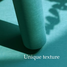 Safiyya Peel and Stick Wallpaper Teal Green Contact Paper Removable Wallpaper Linen Texture Contact Paper Turquoise Green Wallpaper Decorative Self Adhesive Wallpaper Vinyl Rolls 118"x15.7"