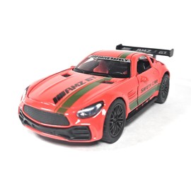 Racing Safety Car, 1:32 Scale, AMZ GT, Openable Doors, Pull-Back Action, Red
