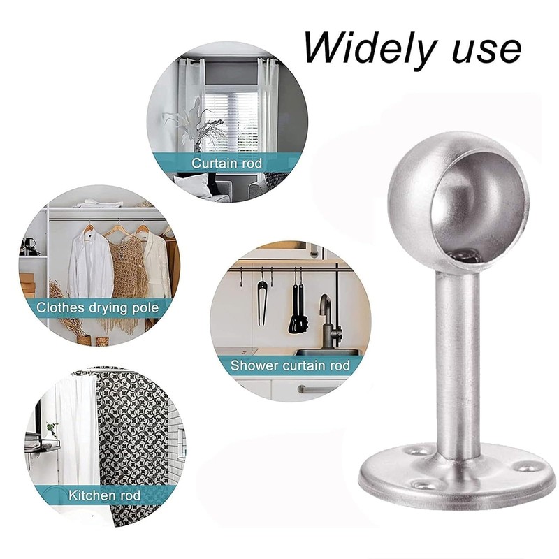 INCREWAY 2pcs Stainless Steel Wardrobe Pipe, Dia 25mm(1") Closet Lever