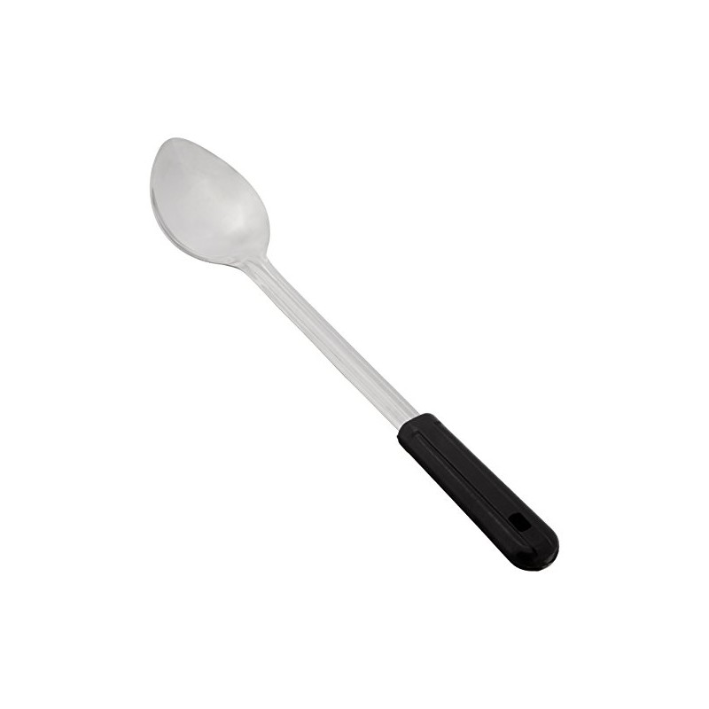 Winco Stainless Steel Basting Spoon with Plastic Handle, Solid, 15"