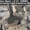HIGOSPRO 4 Inch Wide Tile & Thinset Scaling Chisel for