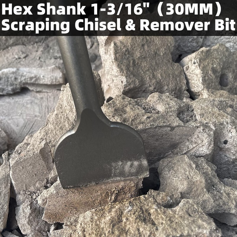 HIGOSPRO 4 Inch Wide Tile & Thinset Scaling Chisel for
