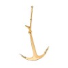 5" Gold Brass Anchor with Lever Nautical Decor Tabletop Decor