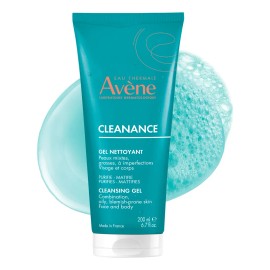 Avène Cleanance Gel Limpiador Piel Grasa Día Noche 200ml