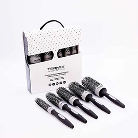 Pack Termix Evolution Basic - Hairbrushes for Normal Hair with ionized bristles for Hair of Medium Thickness- It Includes 5 diameters Ø 17, 23, 28, 32 y 43 mm