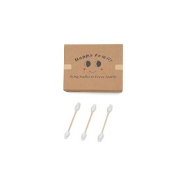 Organic Bamboo Stick Cotton Swabs, Biodegradable Large Double Tipped for Newborn, Infant, Babies and Children, Perfect for Removing Earwax, Cleaning Nose, Eye and Nails - 100, 150, 200 Count (100, Standard)