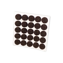 Rok Hardware Heavy Duty Self-Adhesive Felt Pad Bumpers, 3/8" Diameter, 1/8" Height, Round, Brown, Pack of 168 - ROKFELTP38BRN