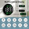 Lafocuse 25 cm Wall Clock Digital LED Large Round Electronic