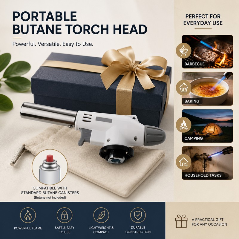 Butane Torch Burner for Cooking & BBQ – Adjustable Flame