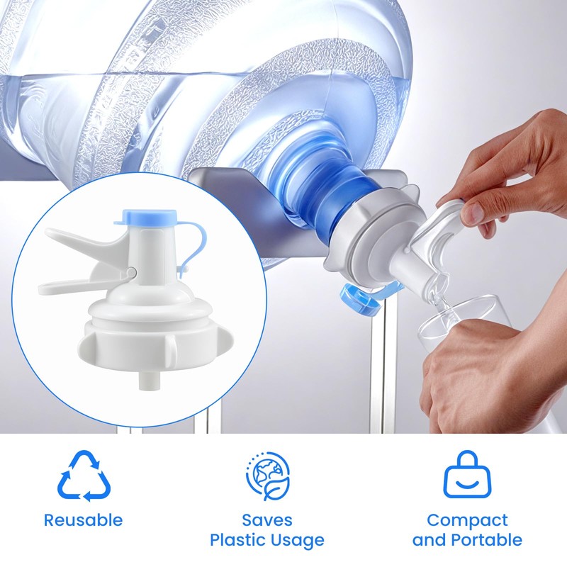 DALQUIS 4 Pack Water Jug Dispenser Valves, Reusable Water Jug